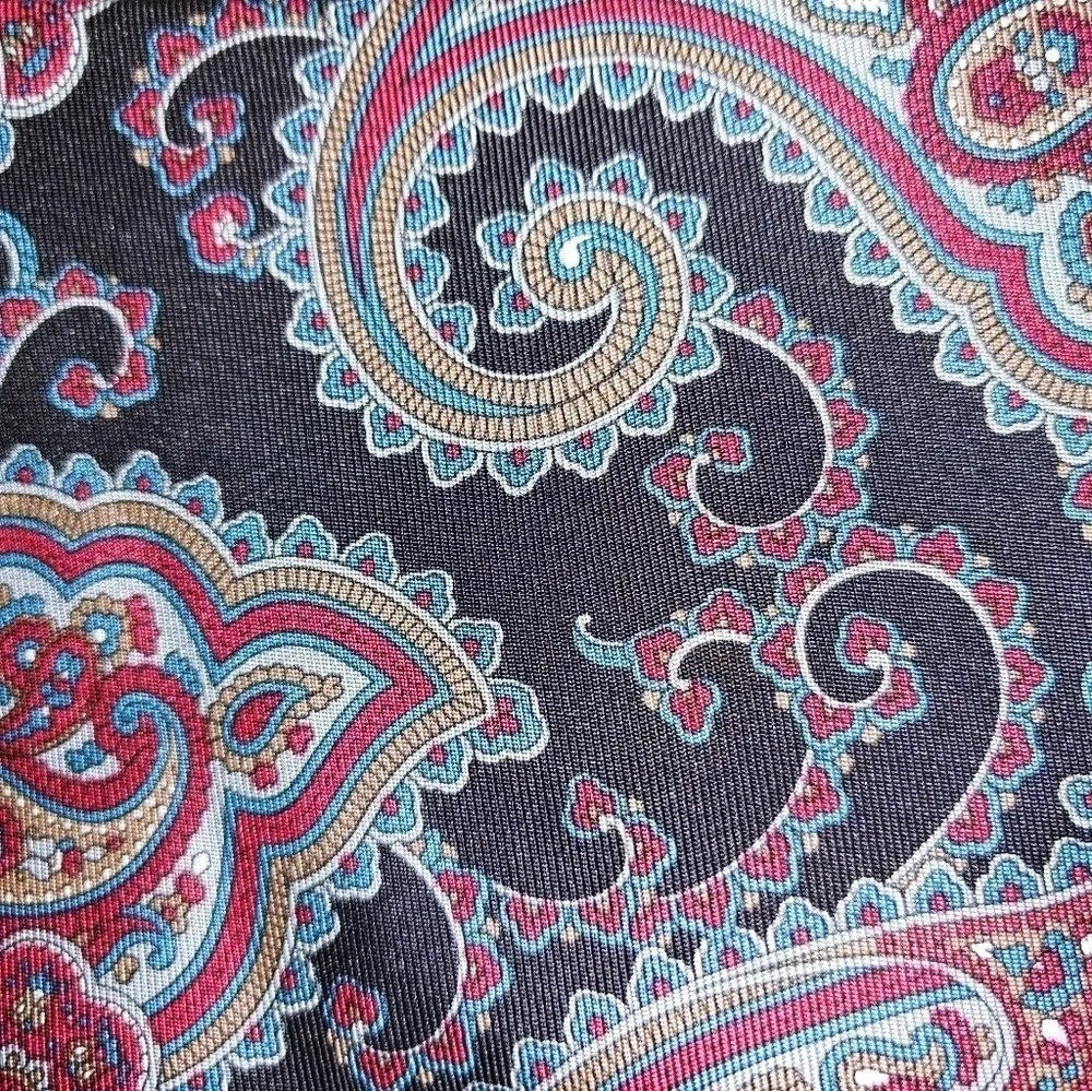 Oak Creek Blue Paisley Italian Silk Tie 56